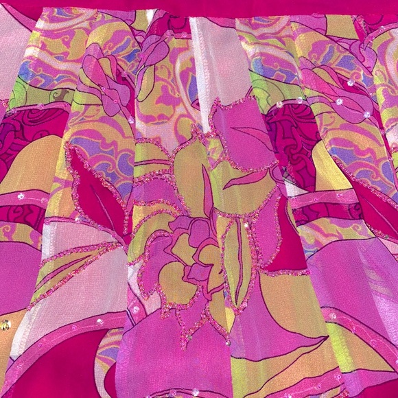 ECI, size 4, 100% silk, vintage, sequin, swing skirt. - Picture 5 of 6